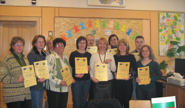 снимка от проект 2006/2009 Сократ/Коменски Училищни партньорства: „Европейски големи книги с приказки и легенди“